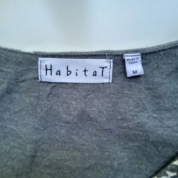 Habitat Gray Layered Midi Dress‎ M Sleeveless Lagenlook  Art to Wear Comfort - Picture 4 of 8